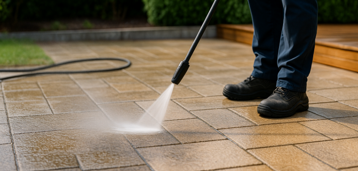 Nettoyage haute pression des terrasses